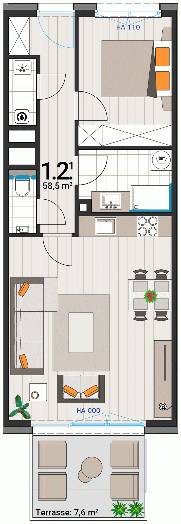 Appartement 1.2.