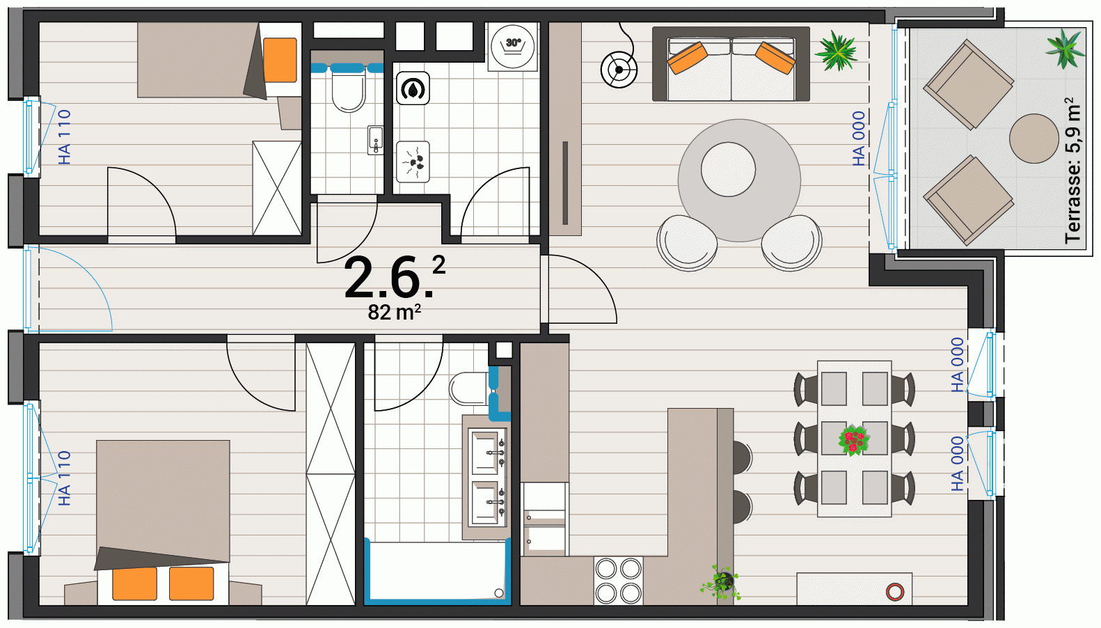 Appartement 2.6.