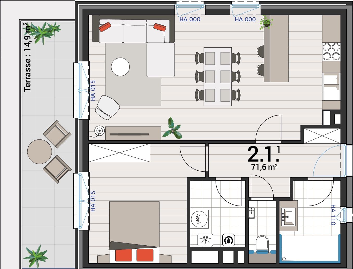 Appartement 2.1.